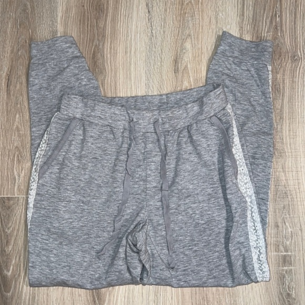 Victoria’s Secret gray lacy‎ Pajama sweatpants